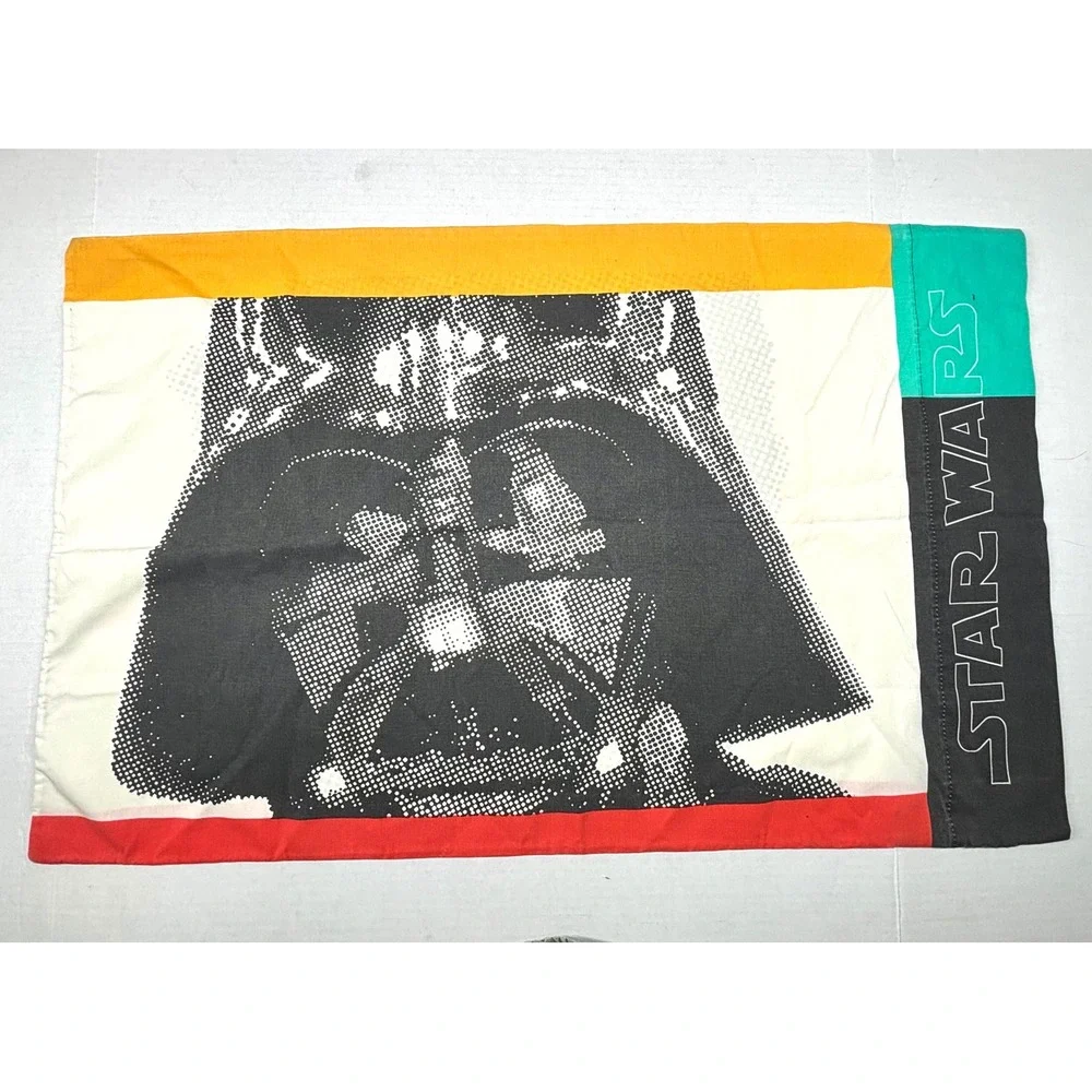 Vintage Star Wars Pillowcase Set Darth Vader Stormtrooper 1997‎ Lucasfilm GUC